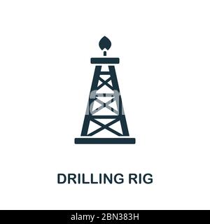 Drilling Rig icon from industrial collection. Simple line Drilling Rig icon for templates, web design and infographics Stock Vector