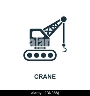 Crane icon from industrial collection. Simple line Crane icon for templates, web design and infographics Stock Vector