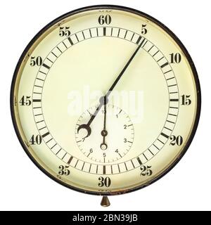 Large vintage stopwatch isolated on a white background Stock Photo