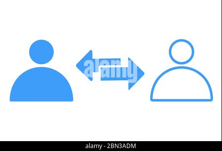Transfer Between User Accounts Icon,Transfer Between Users Icon Vector Illustration Eps10. Stock Vector