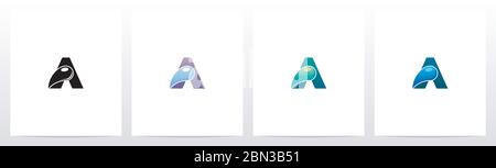 Waterdrop On Letter Logo Design A Stock Vector