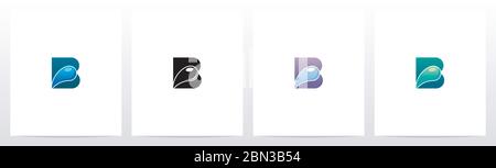 Waterdrop On Letter Logo Design B Stock Vector