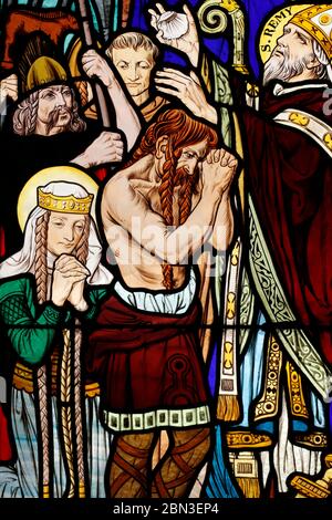 Saint Honore d'Eylau church. Stained glass window. St