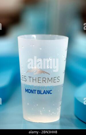 Saint-Gervais Mont-Blanc thermal spa. Thermal water.   France. Stock Photo