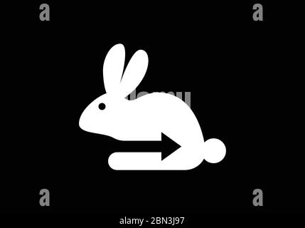Rabbit Icon Logo Design | Creative Rabbit Logo Design Stock Vector