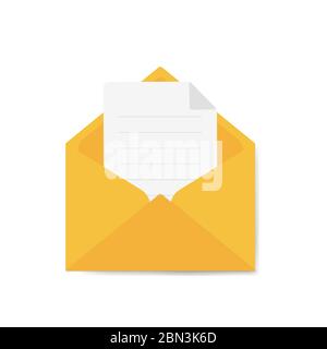Set of icons with a picture of a closed letter. Paper document enclosed in an envelope. Delivery of correspondence or office Stock Vector
