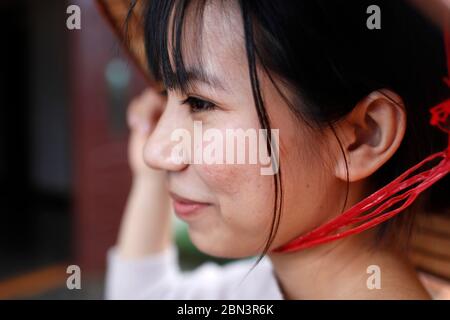 Smiling vietnamese woman. Stock Photo