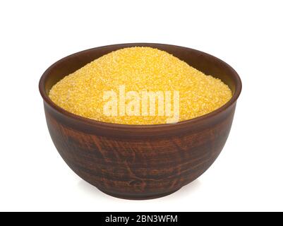corn grits in a plate Stock Photo