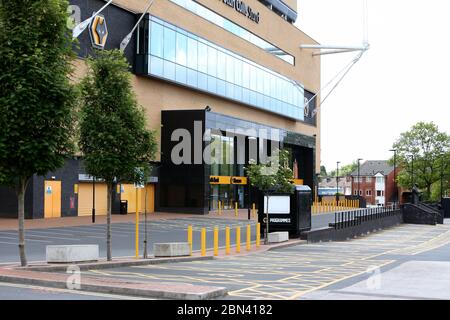Molineux Stadium, Wolverhampton, UK. 11th May, 2020. Molineux Stadium stands deserted due to the lock-down due to the Covid-19 Pandemic Credit: Action Plus Sports/Alamy Live News Stock Photo