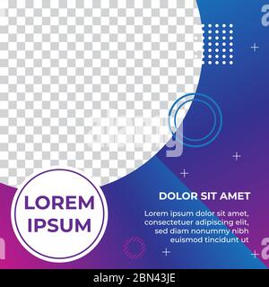 Editable Social Media Post Template. Elegant Sale and Promotional Web Banner. Colorful Flyer Design. Anyone can use This Design Easily. Magenta Purple Stock Vector