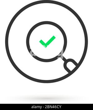 simple thin line round assessment logo Stock Vector