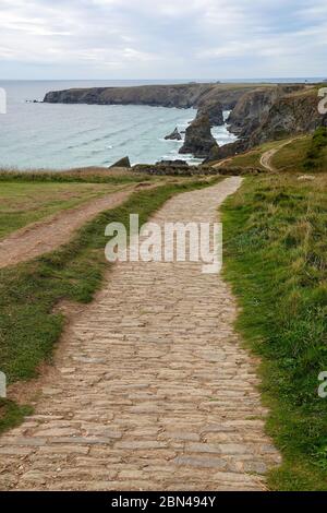 Bedruthan Steps, Cornwall, South West England, UK Stock Photo