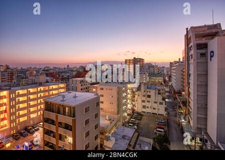 Naha, Okinawa prefecture / Japan - February 28, 2018: Cityscape of Naha, capital of Okinawa Prefecture, Japan Stock Photo