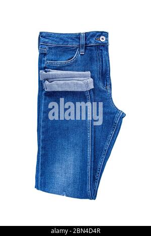 Blue jeans isolated Stock Photo