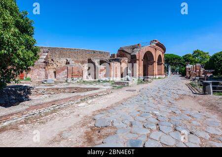 Teatro di Ostia, Roman amphitheater, Ostia Antica, Ostia, Italy Stock Photo