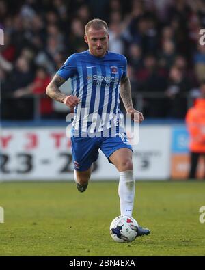 HARTLEPOOL, ENGLAND - Lewis Alessandra of Hartlepool United during the SKY Bet League 2 match between Hartlepool United and Doncaster Rovers at Victoria Park, Hartlepool on Saturday 6th May 2017 (Credit: Mark Fletcher | MI News) Stock Photo