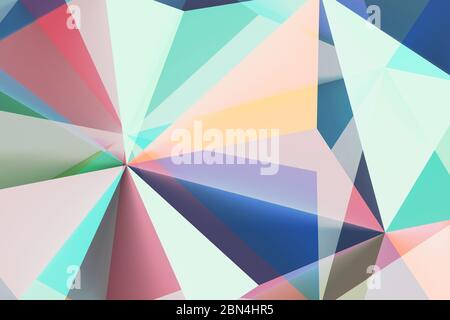 Abstract geometric background with colorful polygons, computer graphics illustration Stock Photo