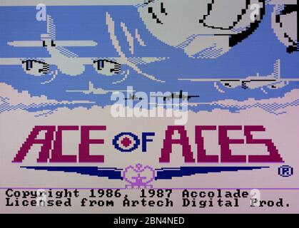 Ace Of Aces Atari 7800 Videgame Stock Photo Alamy