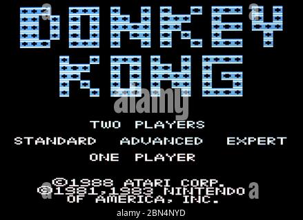 Donkey Kong - Atari 7800 Videgame Stock Photo