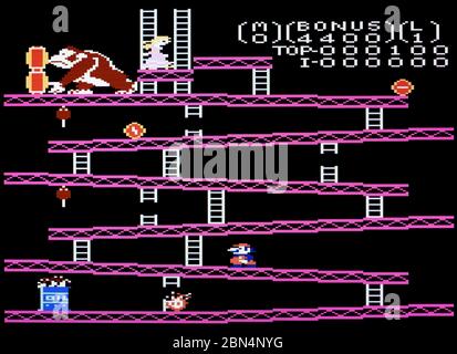 Donkey Kong - Atari 7800 Videgame Stock Photo