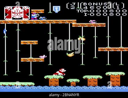 Donkey Kong Jr - Atari 7800 Videgame Stock Photo