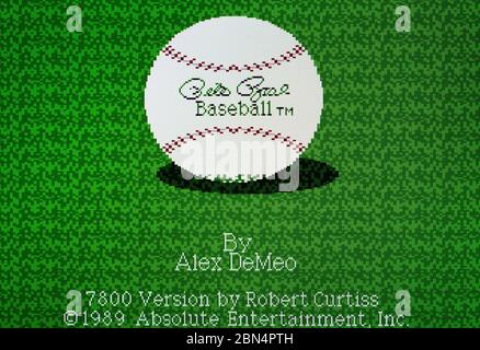 Pete Rose Baseball - Atari 7800 Videgame Stock Photo