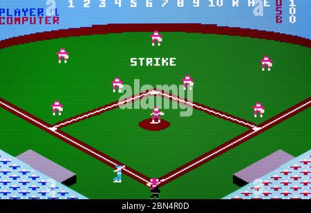 Realsports Baseball - Atari 7800 Videgame Stock Photo