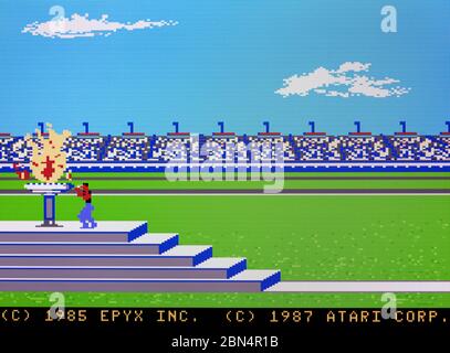 Summer Games - Atari 7800 Videgame Stock Photo