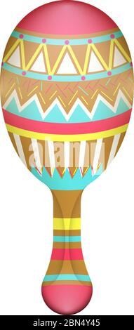 Isolated decorated maraca Stock Vector