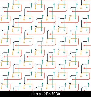 Vector arrows seamless pattern. arrows in different directions. Stock vector illustration Stock Vector