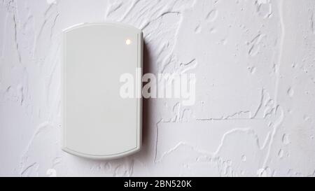 Electronic lock on the wall with copy space. Digital security systems for door security. Selective focus Stock Photo
