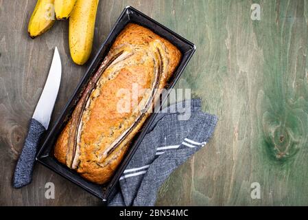 Banana bread or loaf cake Stock Photo
