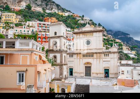 Church of Santa Maria Assunta at Positano town, Amalfi coast, Italy Stock Photo