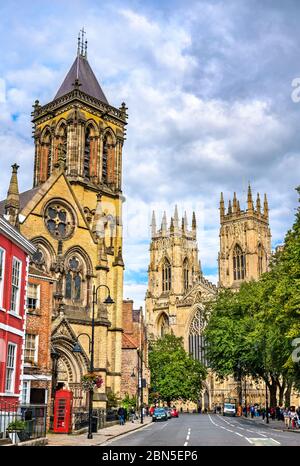 York Oratory and York Minster in England Stock Photo
