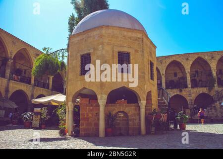 Büyük Han, a traditional ottoman caravanserai ('roadside inn') in Nicosia, capital of Northern Cyprus. Stock Photo