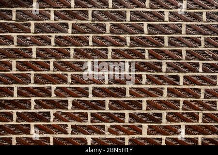 Brown brick wall texture background Stock Photo