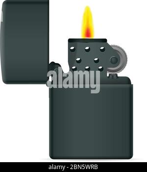 Lighter on a white background. Vector illustration. Stock Vector