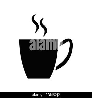 black mug on white background Stock Photo