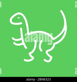 white dinosaur green   on background Stock Photo