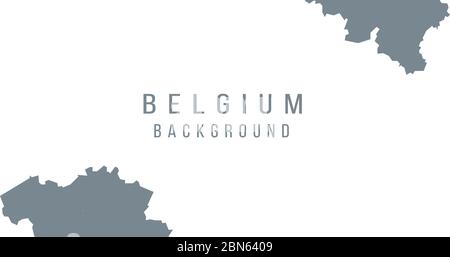 Belgium map background. The country in the form of borders. Stock vector illustration isolated on white background. Stock Vector