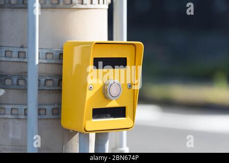 Pedestrian push button in Japan. Stock Photo
