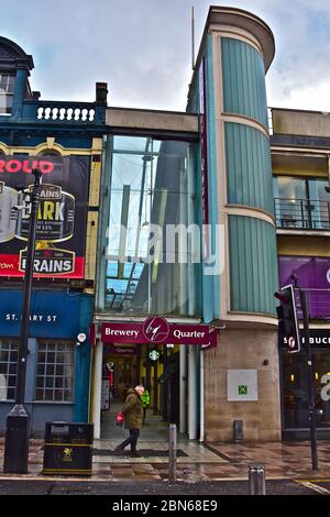 The former Brains Brewery site in central Cardiff has been converted to a stylish venue containing a variety of bars and restaurants. Stock Photo