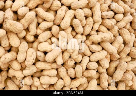 peanuts in the shell background or texture. Stock Photo