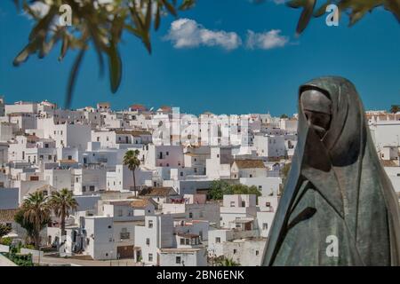 View of Vejer de la Frontera, a picturesque white village in the province of Cadiz, in the community of Andalusia, southern Spain. Stock Photo