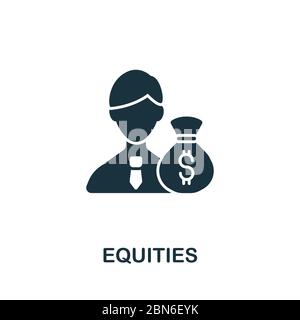 Equities icon from investment collection. Simple line Equities icon for templates, web design and infographics Stock Vector