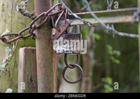 Metal gate Stock Photo