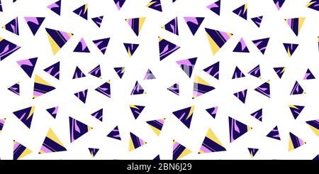 Colored triangles - seamless pattern. Funny cartoon triangles. Stock Vector