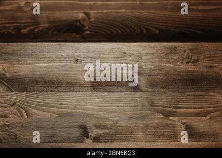 Old dark wooden background in a trendy color look, vintage wood, structure, brown Stock Photo