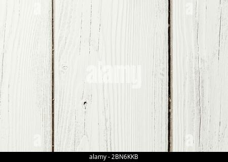 Old white painted wooden background in a trendy color look, vintage wood, structure, white Stock Photo