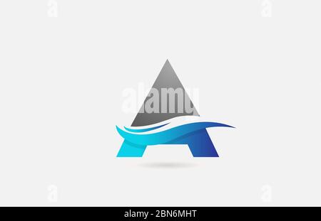 K blue swoosh alphabet letter logo icon template. Creative design for ...